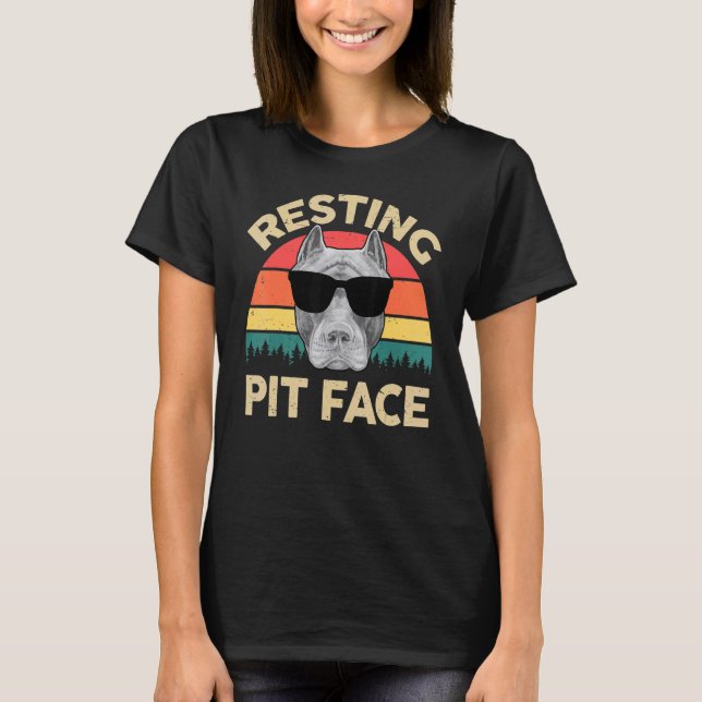 T-shirt Homme Pitbull Repose Pit Face Pitbull Daddy Pitt (Devant)