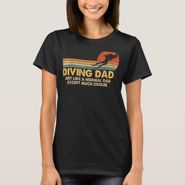 T-shirt Homme Plongée Papa Pour Père Funny Plongée Plongée (Devant)