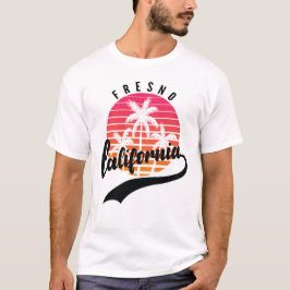 T-shirt homme pour Sunset Retro Fresno, Californie