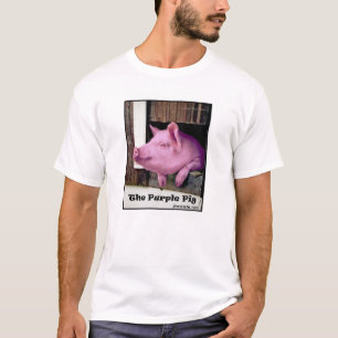 T-shirt Homme pourpre cochon