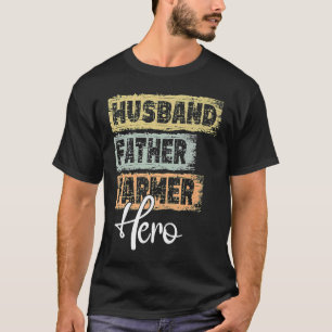 T-shirt Homme Profession père héros père père fermier