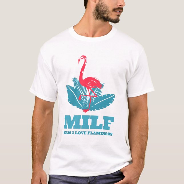 T-shirt Homme que j'aime Flamants roses (Devant)