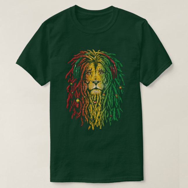 T-shirt homme Rasta King of Zion (Design devant)