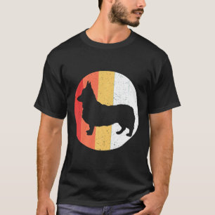 T-shirt Homme rayé Sunset Vintage Corgi Premium