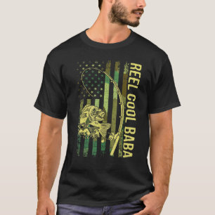 T-shirt Homme Reel Cool Baba Drapeau Américain Pêcheur Bob