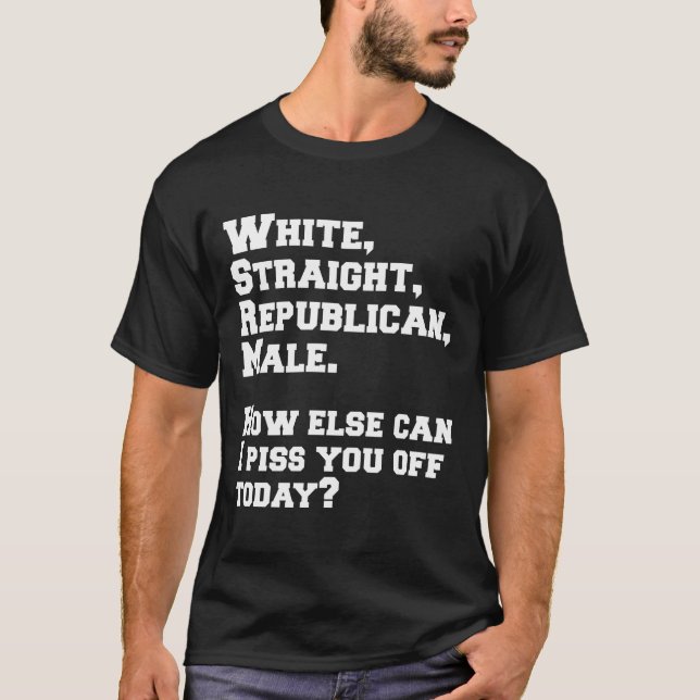 T-shirt homme républicain droit blanc (Devant)
