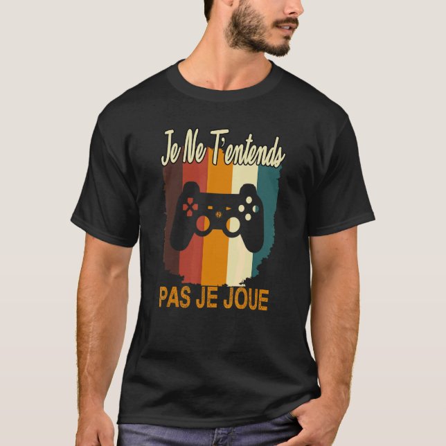 T-shirt Homme Retro Gaming Je Ne T'Articule Pas Je Joue (Devant)