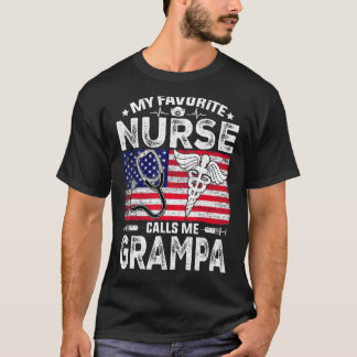 T-shirt Homme Rétro Homme Ma infirmière préférée m'appelle