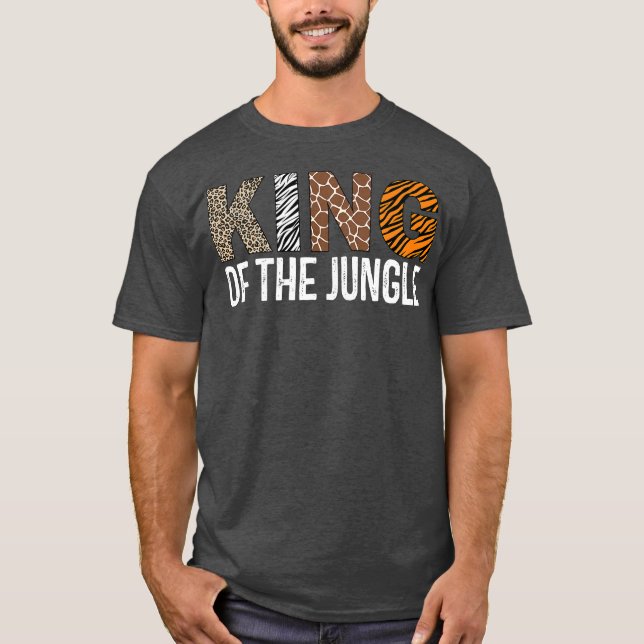T-shirt Homme Roi De La Jungle Anniversaire Safari Leopard (Devant)