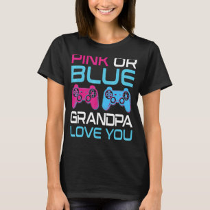 T-shirt Homme Rose Ou Bleu Genre Révéler Vidéo Jeu Grand-P