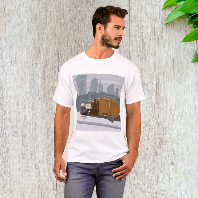 T-shirt Homme sans abri (Créateur téléchargé)
