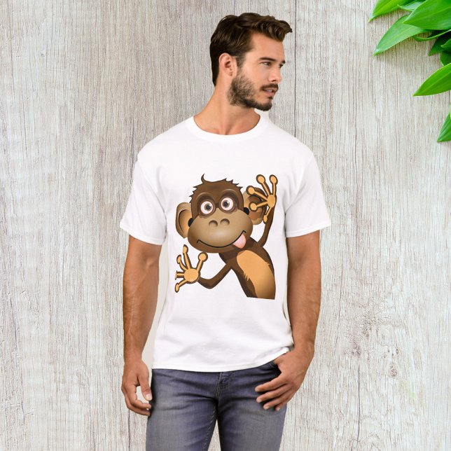 T-shirt Homme Singe Amusant (Créateur téléchargé)