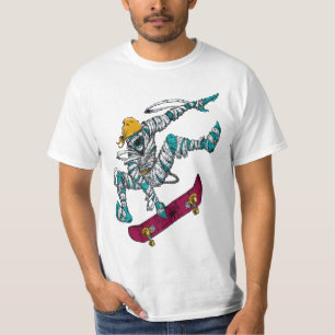 T-Shirt Homme Skateboarder Apocalypse des Zombies
