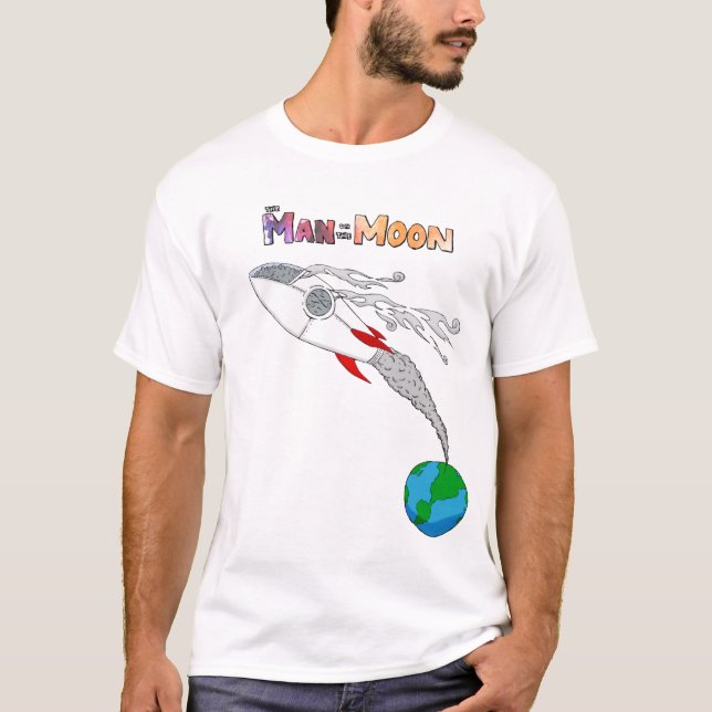 T-shirt Homme sur la lune (Devant)