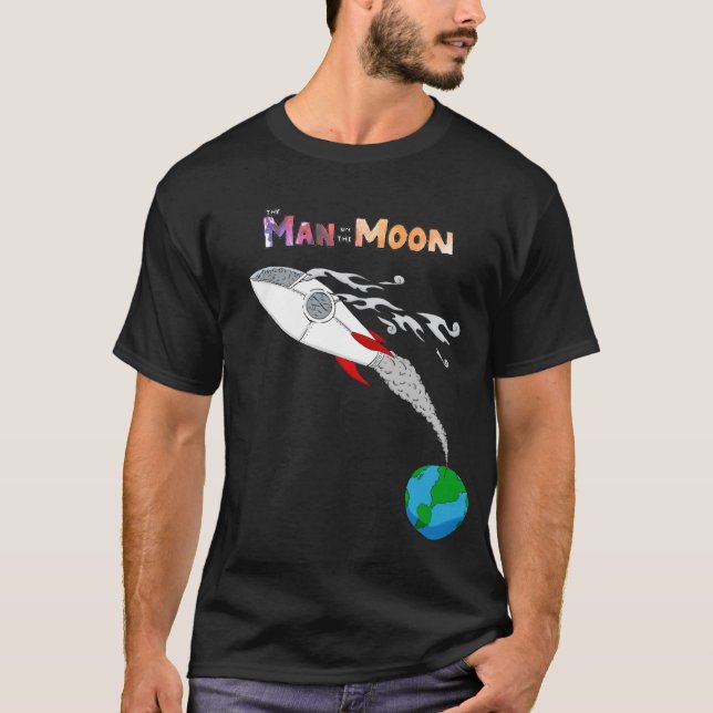 T-shirt Homme sur la lune (Devant)
