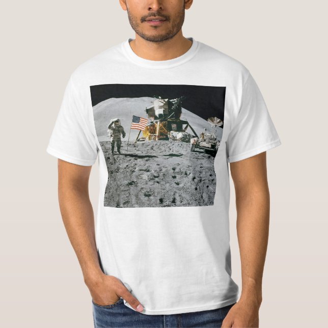 T-shirt Homme sur la lune (Devant)