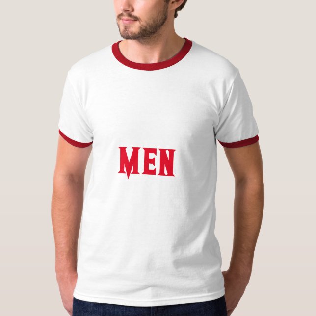 T-shirt Homme Texte personnalisé Nom Couleur Rouge Hommes  (Devant)