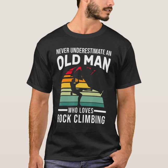 T-shirt Homme Un Vieux Qui Aime Rock Escalade Rock Climb (Devant)