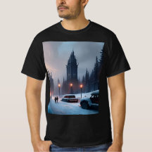 T-shirt Homme - Une ville d'hiver