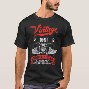 T-shirt Homme Vintage Biker Anniversaire Né 1951 Classic M