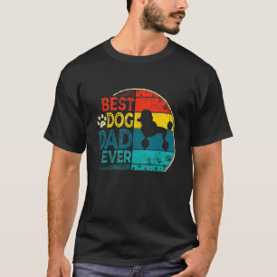 T-shirt Homme Vintage Meilleur Père de Chien Caniche Jamai
