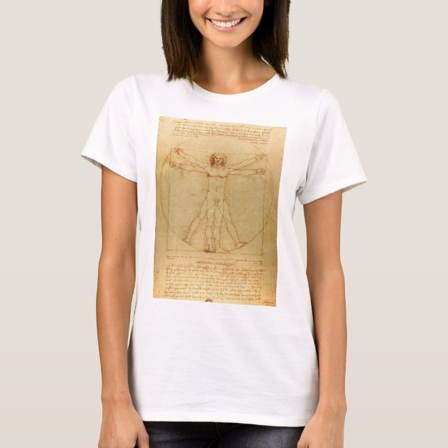 T-shirt Homme vitruvien par Leonardo da Vinci (Devant)