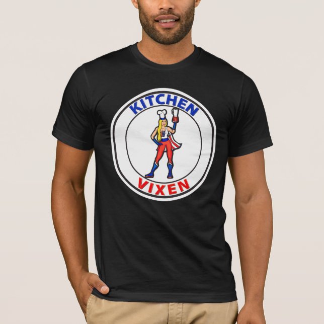 T-shirt homme Vixen de cuisine noir (Devant)