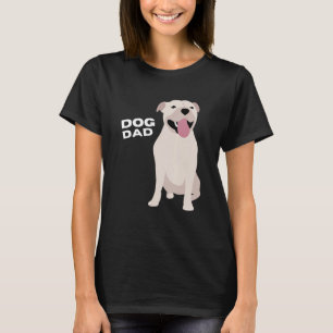 T-shirt Homme White Staffordshire Bull Terrier Chien Papa