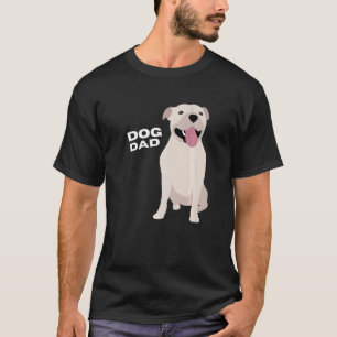 T-shirt Homme White Staffordshire Bull Terrier Chien Papa 