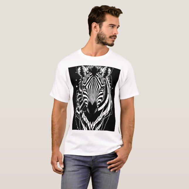 T-shirt Homme Zèbre (Devant entier)