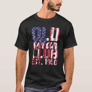 T-shirt Hommes 1950 Anniversaire Old Man Club Est 1950 Re