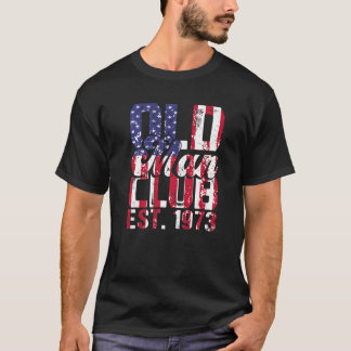 T-shirt Hommes 1973 Anniversaire Old Man Club Est 1973 Re