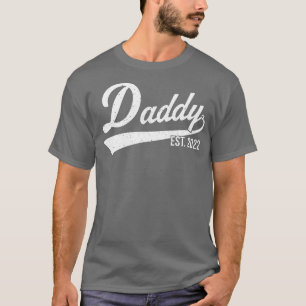 T-shirt Hommes 1ère fois Papa EST 2022 Nouveau Hood pour l