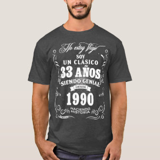 T-shirt Hommes 33e anniversaire cadeau pour Hommes en Rega