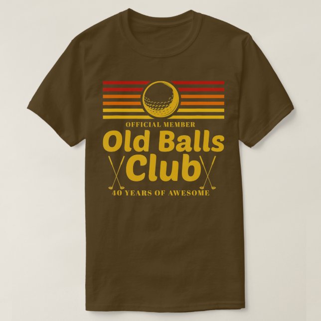 T-shirt Hommes 40e anniversaire Funny Golf Old Balls Club  (Design devant)