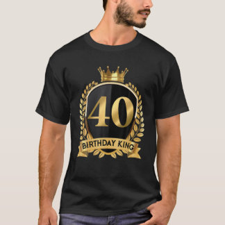 T-shirt Hommes 40E Anniversaire Roi 40 Ans Anniversaire Aw