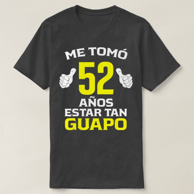 T-shirt Hommes 52 Anos Regalo de Cumpleanos 52 para el (Design devant)