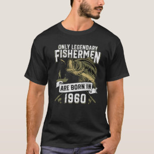 T-shirt Hommes 62 ans Pêche Anniversaire 1960 62e F