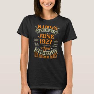 T-shirt Hommes 95e Anniversaire Des Rois Nés En Juin 1927 