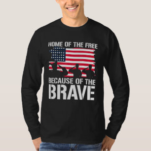 T-shirt Hommes À La Maison De La Liberté À Cause Du Brave