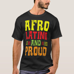 T-shirt Hommes Afro Latino Et Fier Noir Histoire Mois Afr
