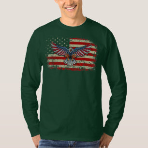 T-shirt Hommes Aigle patriotique 4 juillet USA Amérique