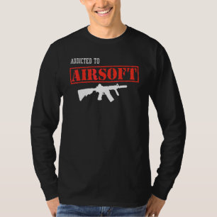 T-shirt Hommes Airsoftinggun Femmes Addicées À Airsoft