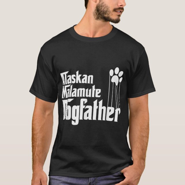 T-shirt Hommes Alaskien Malamute Chien Papa, Malamute Chie (Devant)