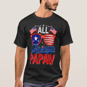 T-shirt Hommes All American Papaw 4 juillet Usa Drapeau Su