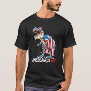 T-shirt Hommes Amerisaurus T Rex Dinosaur 4 juillet Enfant