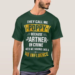 T-shirt Hommes Appelez-moi pavot partenaire crime mauvaise