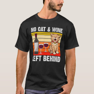 T-shirt Hommes Aucun Chat & Vin Laissé Derrière Le Proprié