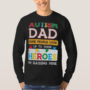 T-shirt Hommes Autisme Papa Héros Je Soulage Sensibilisati