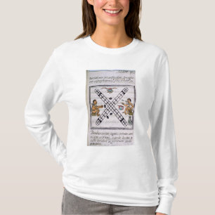 T-shirt Hommes aztèques jouant Patoli